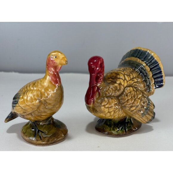 Napco Turkey Salt & Pepper Shakers Thanksgiving Table Décor Vintage 1960s - Picture 11 of 14